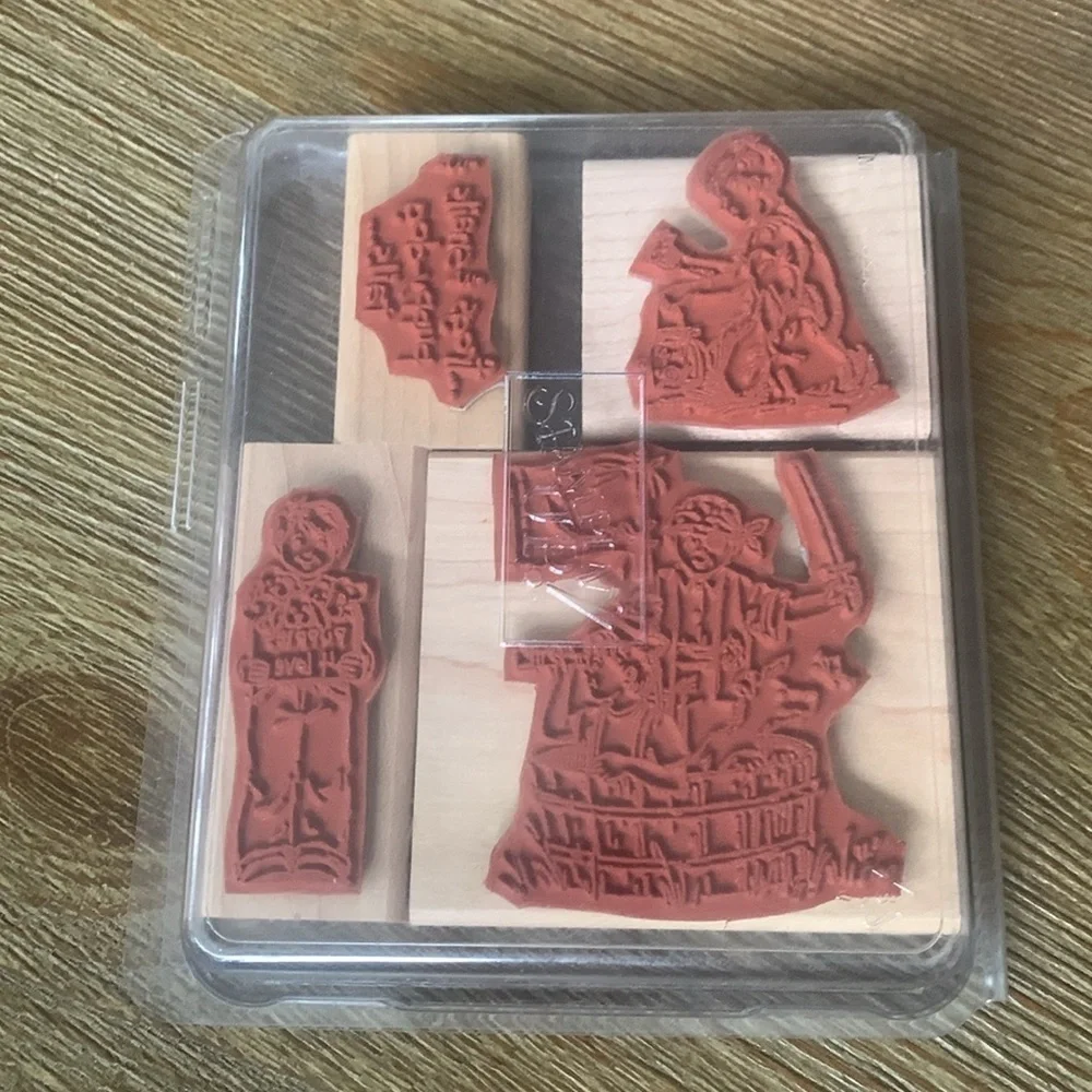 Stampin’ Up! Rubber Stamp Set Little Boys Set of 4